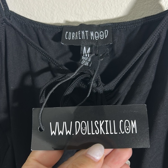 Dolls kill Current Mood Black Asymmetrical Dress - Picture 2 of 6